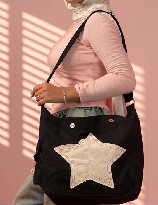 SAC CROIX ÉTOILE NOIR